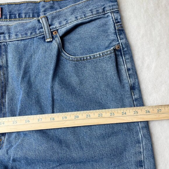 Levi's 550 Mens Denim Blue High Rise Relaxed Fit Straight Jeans Size W46xL34 - Picture 8 of 11